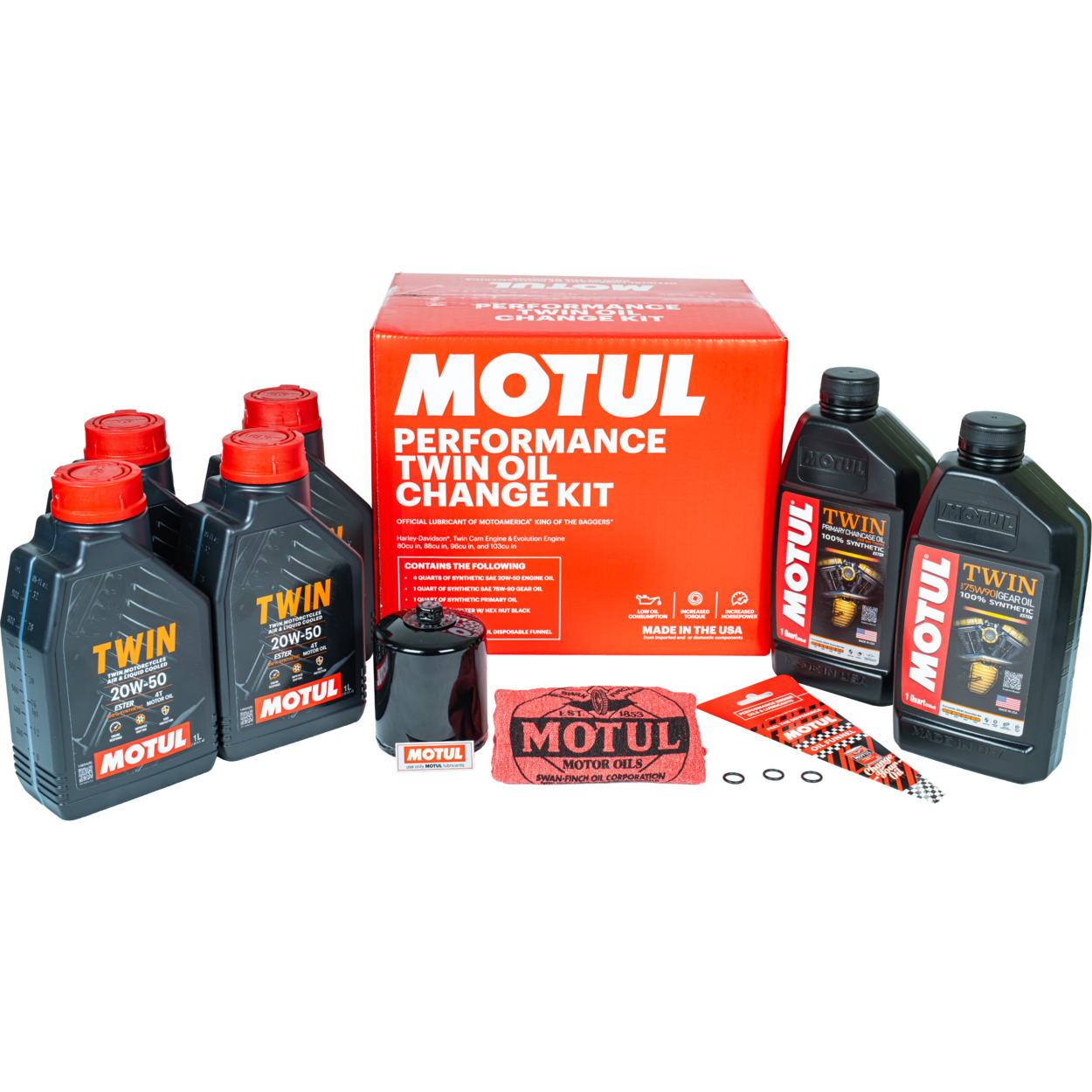 MOTUL TWIN OIL CHANGE KIT FOR H-D® EVOLUTION® AND TWIN-CAM ENGINES